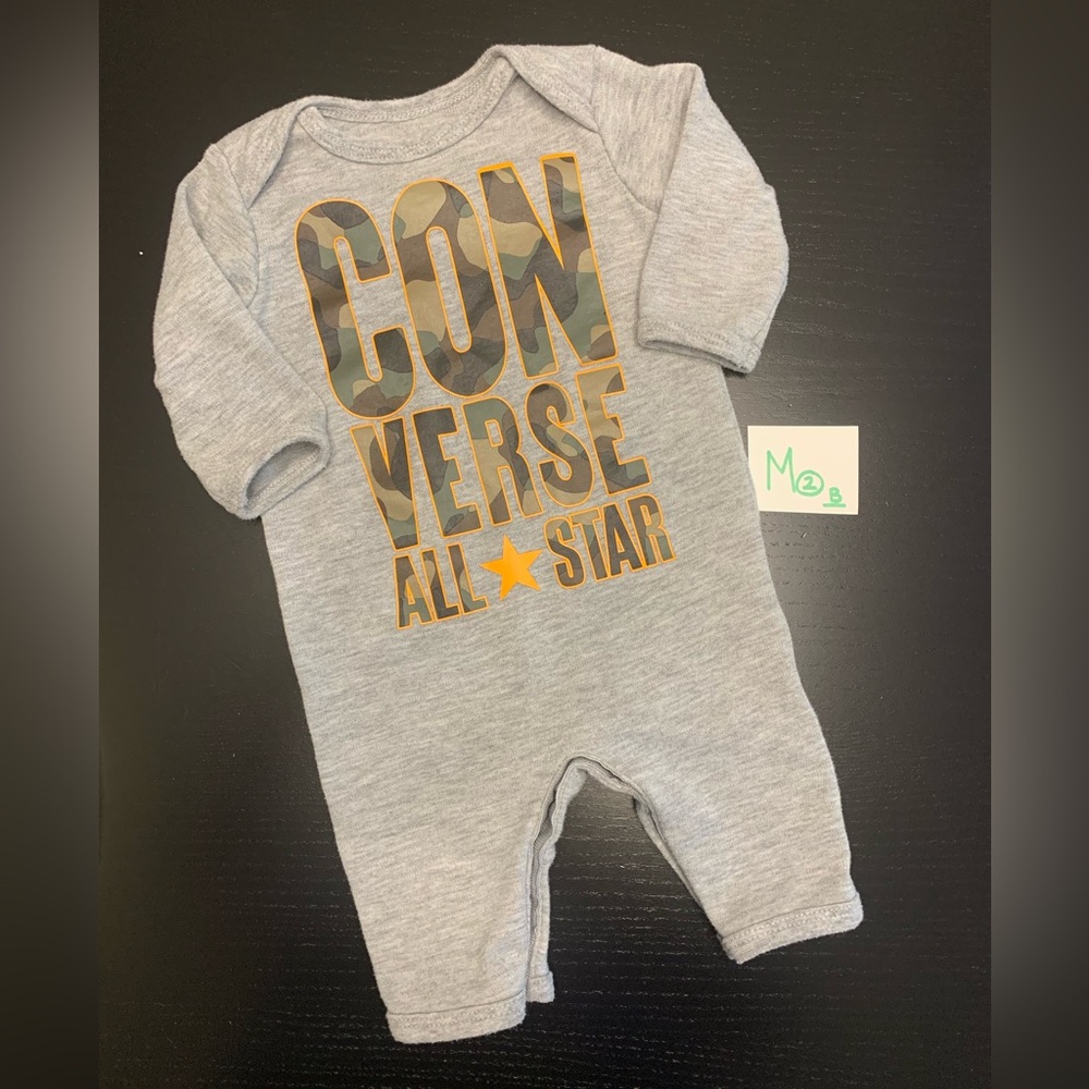 Converse Camo and Gray Kids Footless One Piece 🌟